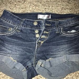 High wasted girls shorts
